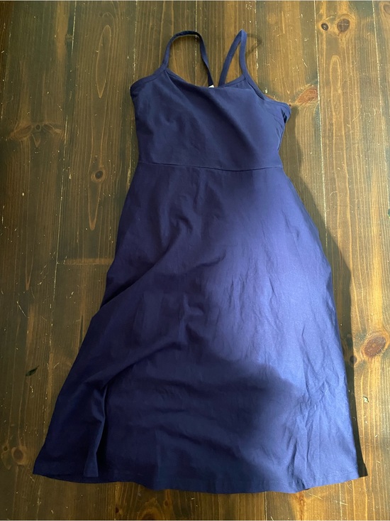 Pact Dresses & Skirts - Pact Navy Midi A-Line Spaghetti Strap Dress